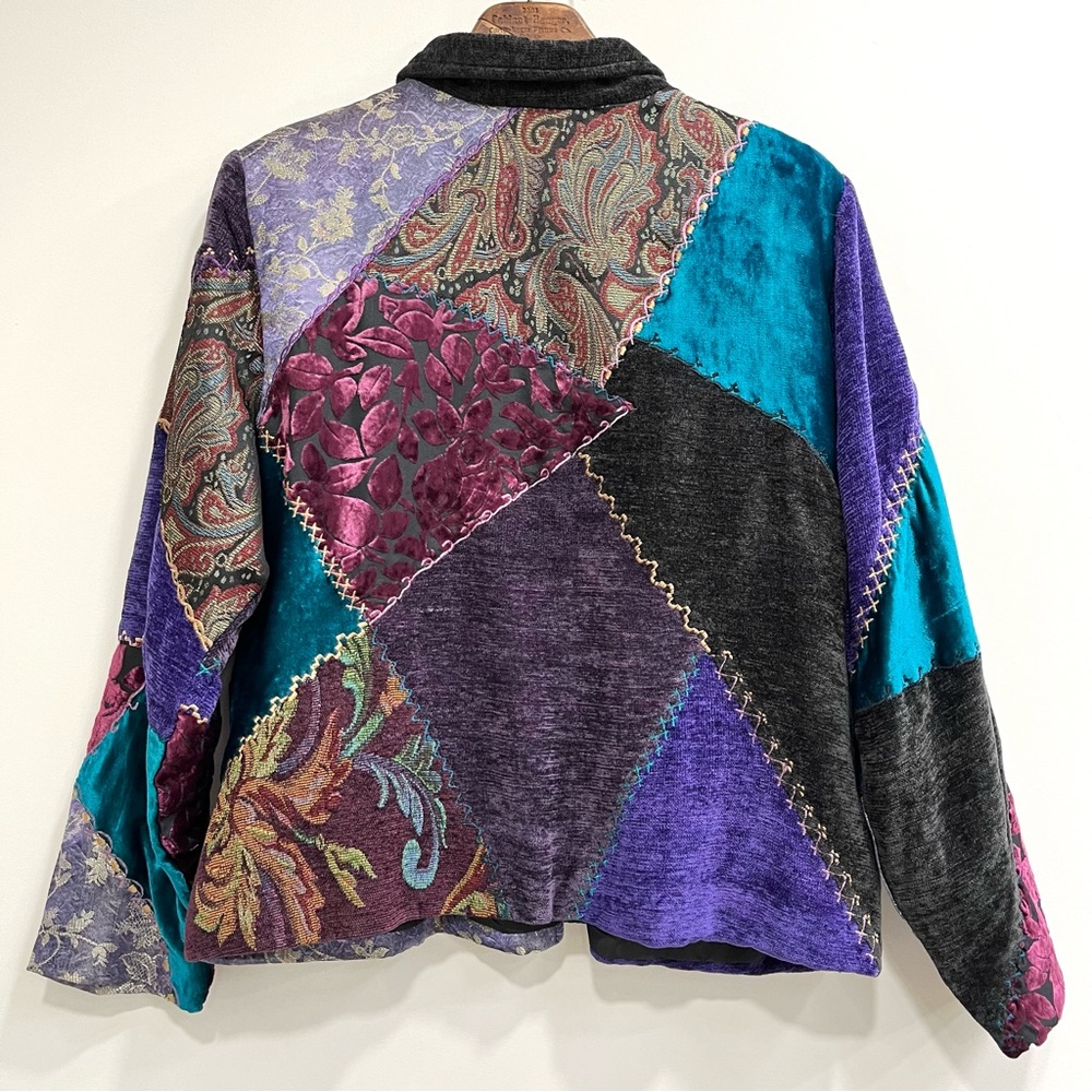 Vintage Tapestry Patch Patchwork Women’s Button U… - image 8